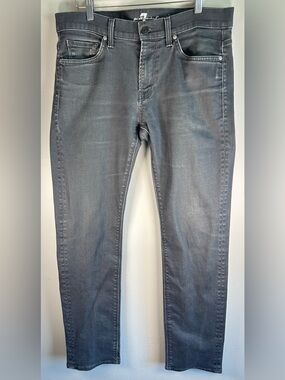 7 For All Mankind Men's Denim Jeans Size 33X33 Slimmy Gray 010461 Stretch